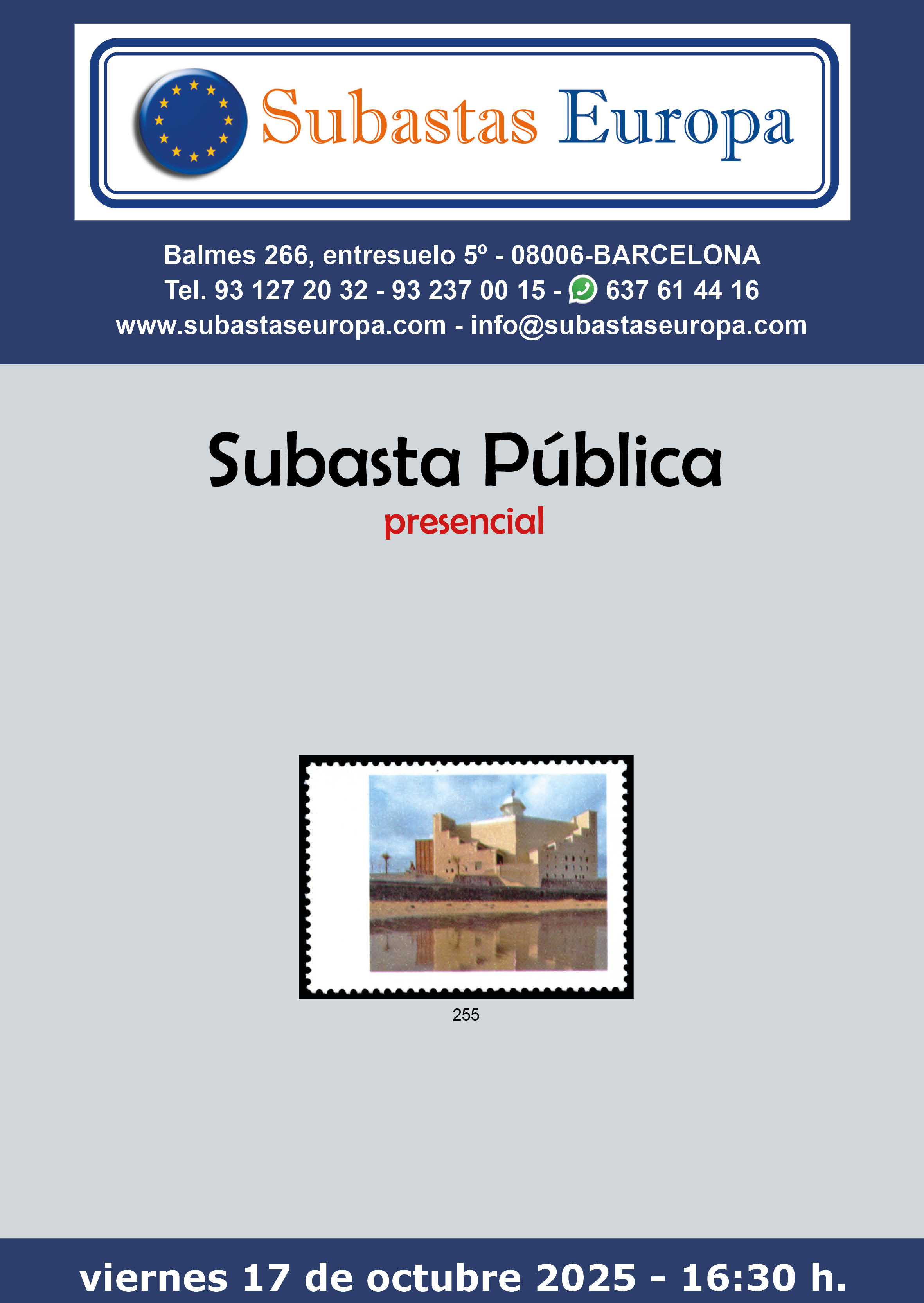 Subasta actual